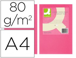 500h papel fotocopiadora Q-Connect A4 80g/m² color rosa intenso